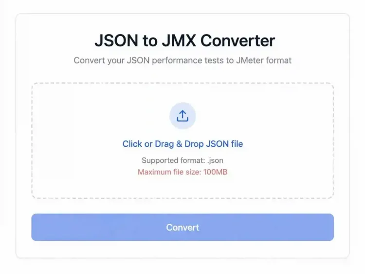 Json to Jmx Converter